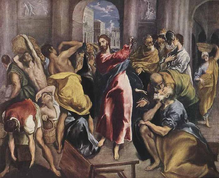El Greco Christ Driving the Money Changers from the Temple oil painting image